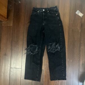 Black Distressed Jeans